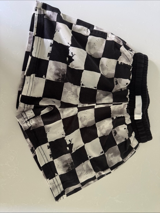 Little Bipsy Other - Little Bipsy Black and White Checkered Kids Shorts